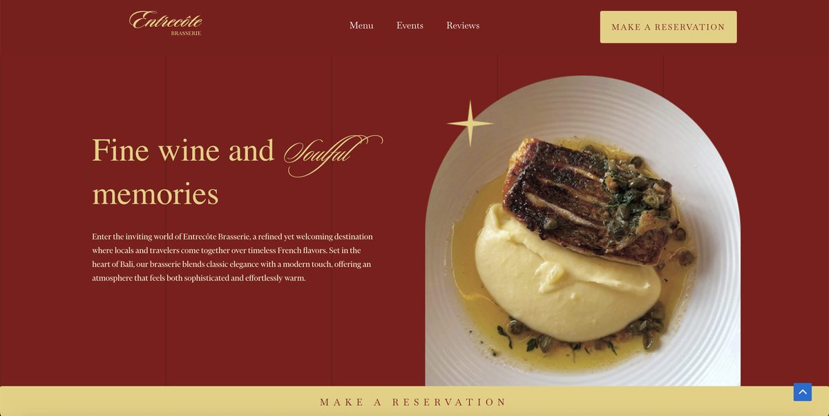 Entrecôte Brasserie inner page