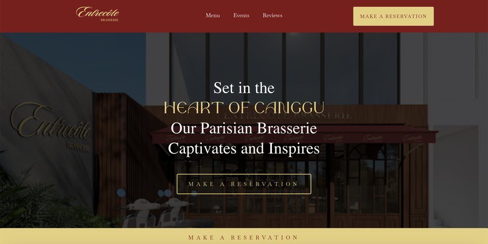 Entrecôte Brasserie homepage