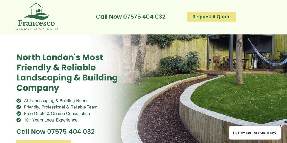 Francesco Landscaping & Building homepage